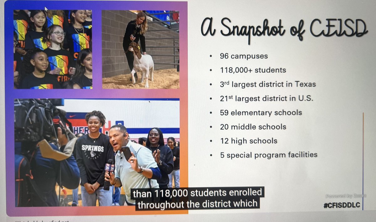 It’s crazy to see this is writing!  We are a BIG district.  #cfisddlc