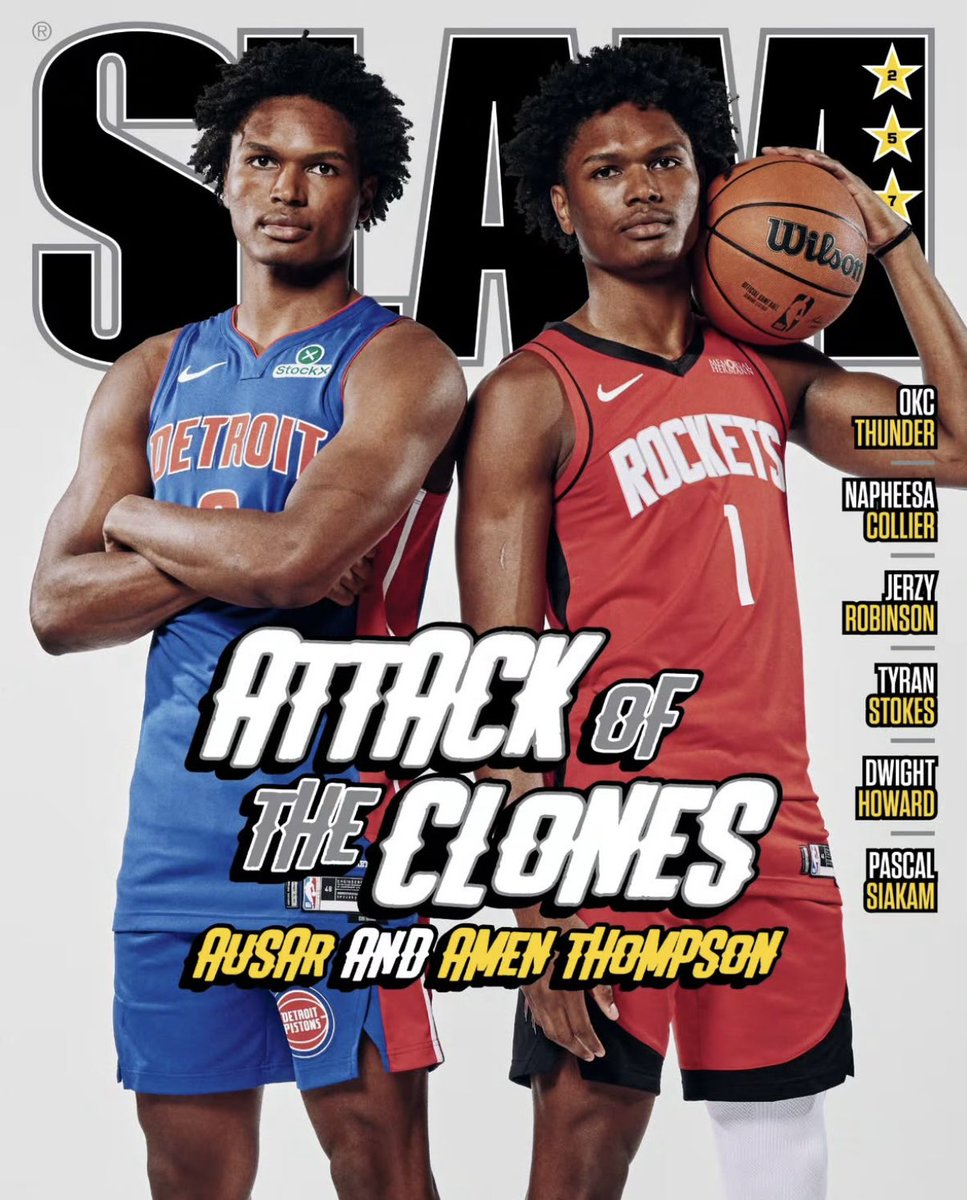 BiasedHouston's tweet image. Amen Thompson — “The People’s Champ”
@SLAMonline Thompson Twin’s magazine out NOW!