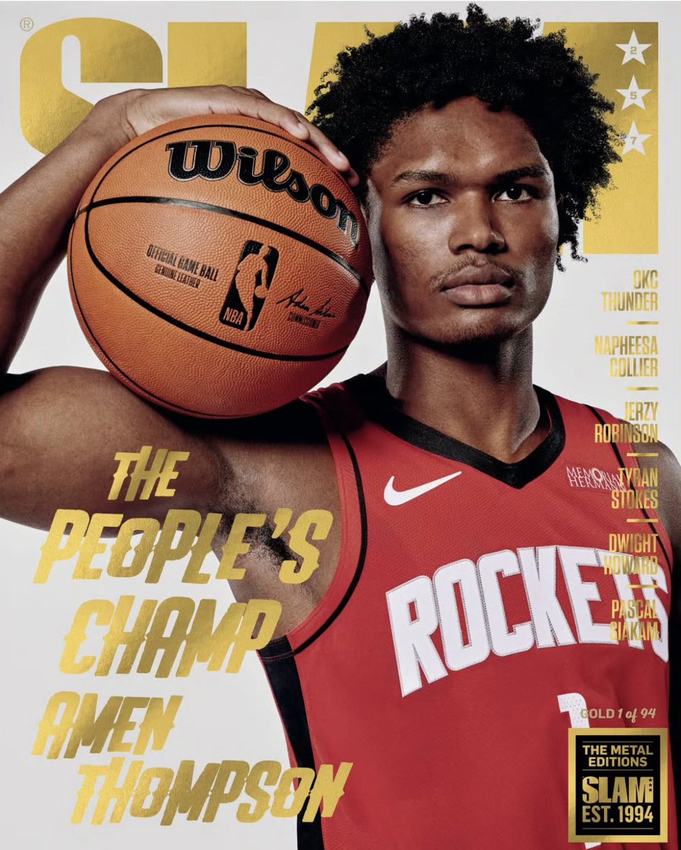 BiasedHouston's tweet image. Amen Thompson — “The People’s Champ”
@SLAMonline Thompson Twin’s magazine out NOW!