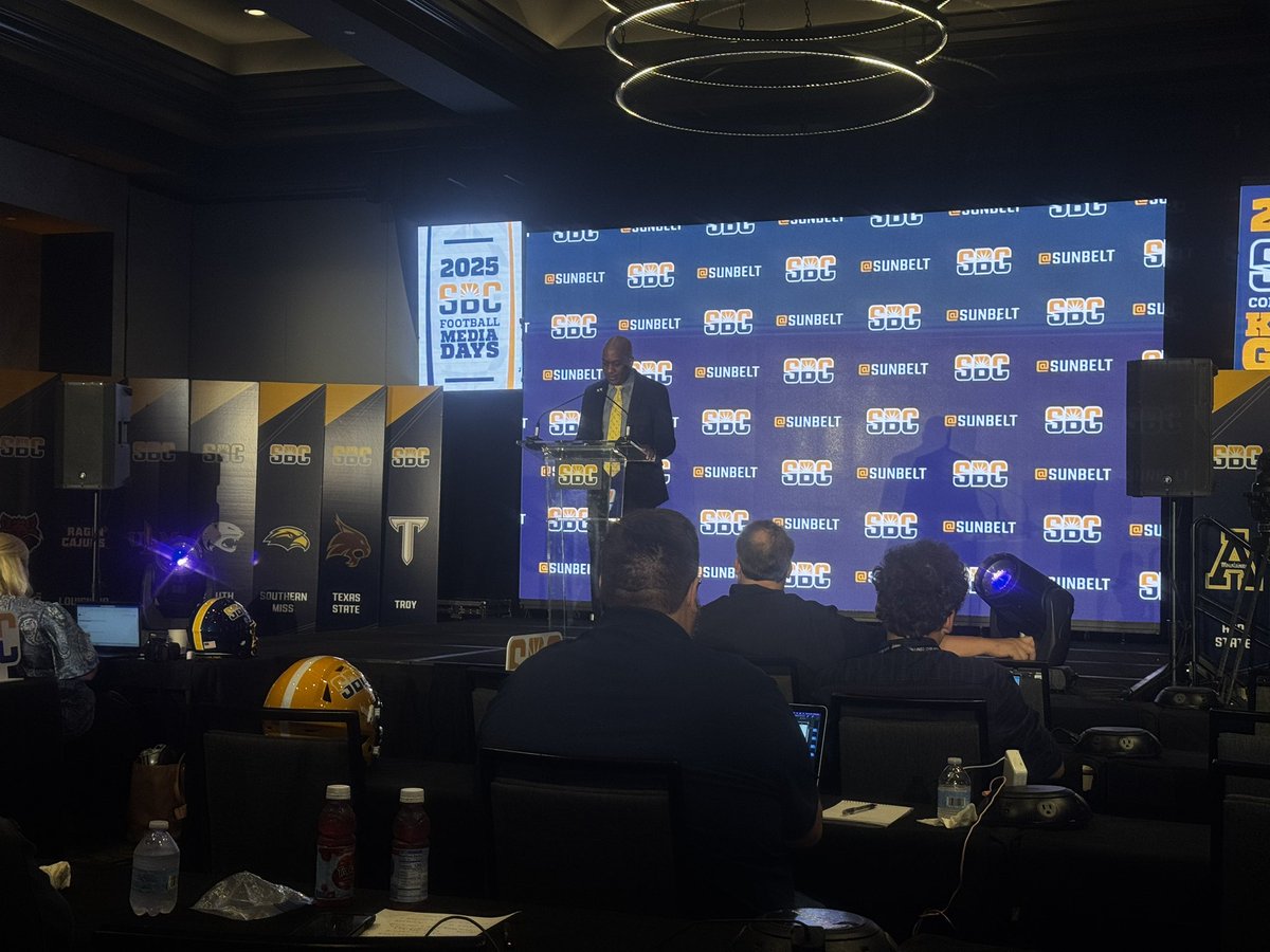JohnathanBulot's tweet image. 2025 Sun Belt Conference Media Days 🏈
We’ll have more on the Cajuns with Tyree Skipper, Jax Harrington, and Michael Desormeaux all day on @KLFY