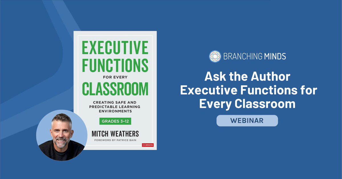 BranchingMinds's tweet image. TODAY 🚨Live chat with Mitch Weathers @organizedbinder! Discover how to transform your classroom by fostering essential executive functioning skills.

RSVP NOW: hubs.la/Q03ydPjB0

📅 Tuesday, July 22, 2025
1 PM ET | 12 PM CT | 10 AM PT