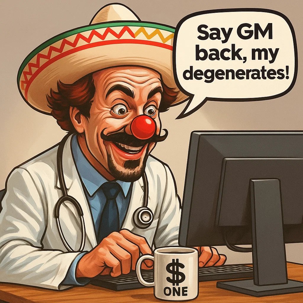 DrClownPhD's tweet image. Happy Tuesday, Clowns!
I’m locked in and working all day. LFG! 🔥
