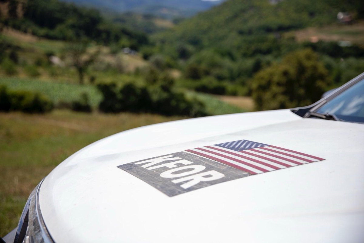 NATO_KFOR's tweet image. U.S. Soldiers assigned to Regional Command East of the #NATO-led #KFOR mission conducted mounted and dismounted patrols in local communities across Kosovo.

#UNITASOMNIAVINCIT
#StrongerTogether