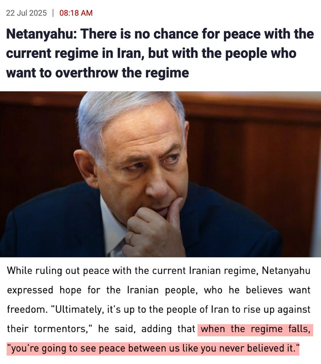 netvand's tweet image. .@netanyahu:
- هیچ گونه شانسی برای صلح با رژیم فعلی حاکم بر ایران وجود ندارد، بلکه با مردمی که خواهان #براندازی رژیم هستن.
- زمانی که رژیم ساقط شد، شما شاهد صلحی بین ملتهای #ایران و #اسرائیل خواهید بود که هرگز تصورش را هم نمیکردید...👇
#همکاری_ملی