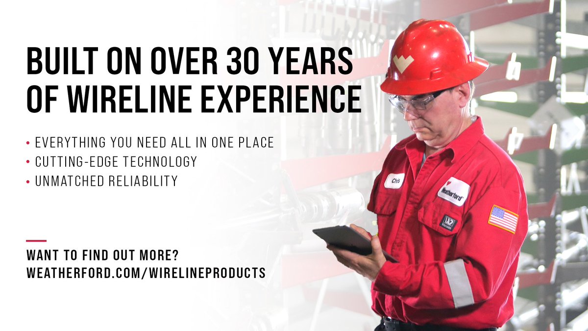For over 30 years, Weatherford has been your trusted partner for all your wireline needs. We offer the industry’s most comprehensive portfolio of wireline products and services, to help your operations run smoothly and efficiently. weatherford.me/44U56UW