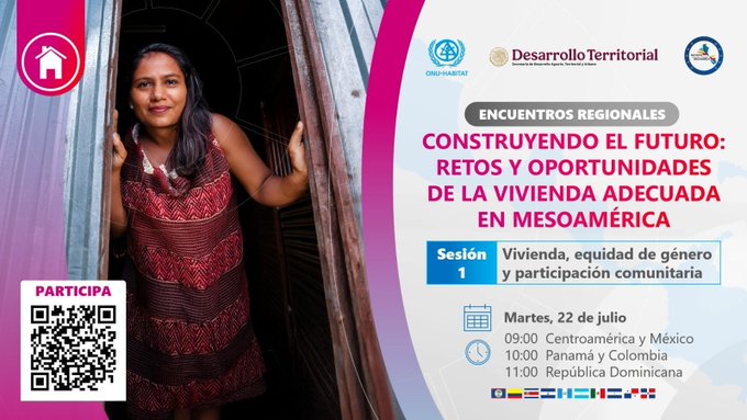 onuhabitat's tweet image. #AlMomento 🌎 Sigue en vivo la primera sesión de los Encuentros regionales sobre los retos y oportunidades de la #ViviendaAdecuada en Mesoamérica. ✅Conéctate ahora en youtube.com/watch?v=riGqgu…