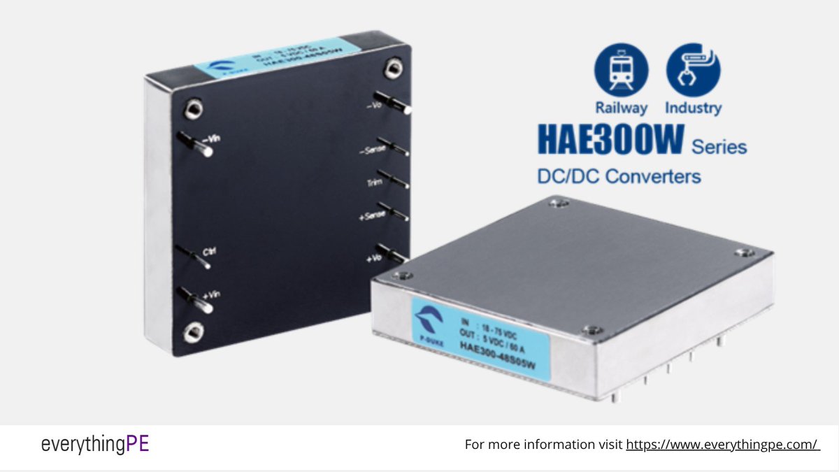everything_PE_'s tweet image. 300 W Half-Brick DC-DC Converters for Harsh Industrial and Railway Applications

Read more: ow.ly/ZLLo50WtilX

#pduke #DCconverter #railwayelectronics #powerelectronics #powerengineering #energy #electronics #sustainable