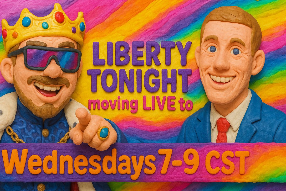 KingLibertarian's tweet image. Starting TOMORROW the LIVE show is moving to Wednesdays 7-9 CST
rumble dot com /libertytonight
@AP4Liberty @Brian_Peotter
