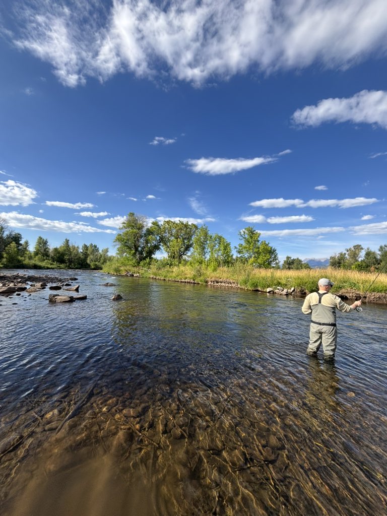 ChrisBarnardDL's tweet image. > early morning fly-fishing with the @ACC_National & @RainmakerCorp gang
> had already scheduled important donor call
> drop phone in this river as I hop on the zoom
> God bless water-proof iPhones