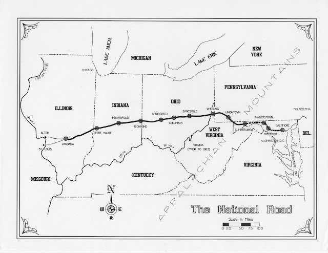 TheHistoryList's tweet image. It’s summer, and many of us are taking road trips!
Did you know before Route 66, there was Cumberland Road, also known as Main Street of America.
Built in 1811, the National Road was America’s first federally funded highway—stretching from Maryland to Illinois and opening the…