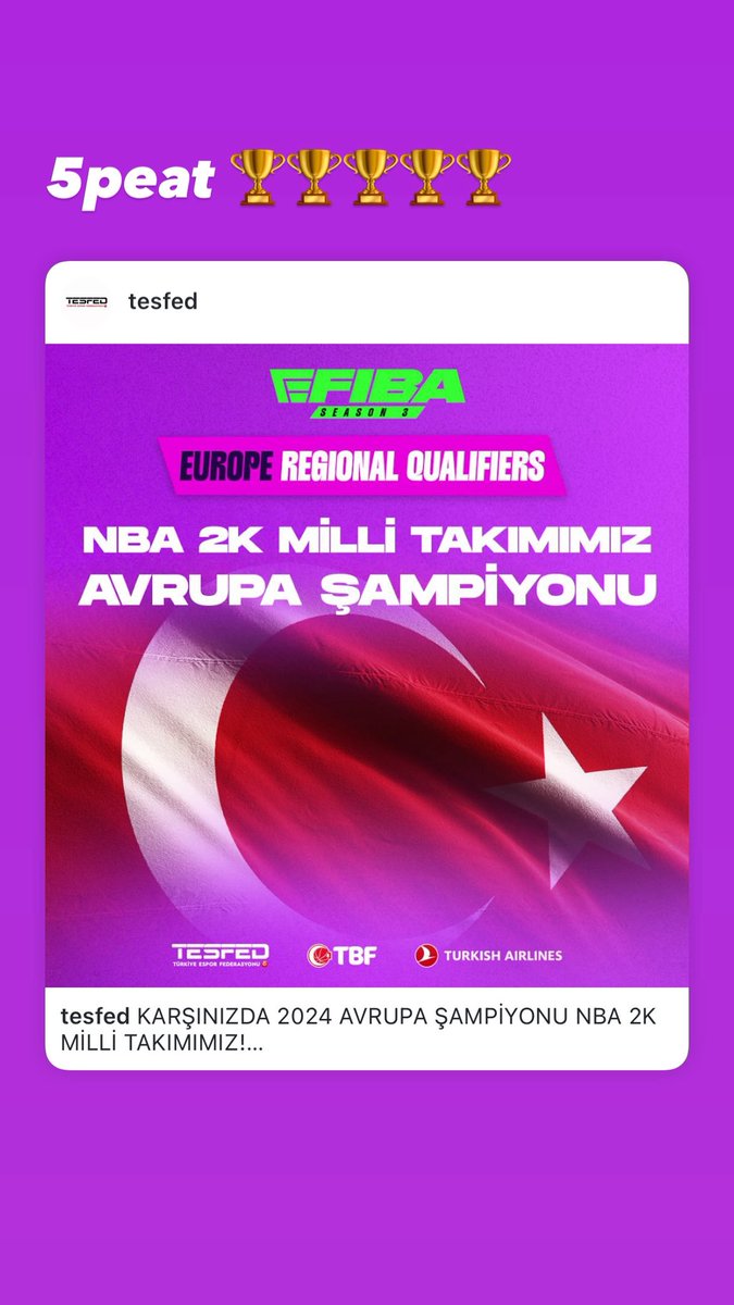 TR-Tansu28 ๐น๐ท (@tr_tansu28) on Twitter photo ๐NBA 2K25 Season Recap
What a year itโs been! Proud to wrap up an incredible season with major accomplishments:
๐ <a href="/eFIBA_official/">eFIBA</a> โ World #2๐ฅ & 5x Europe Region Champion
๐ <a href="/HOFWorld2K/">HOF World</a> โ Season 4 & 5 Champion
๐ <a href="/EPLorg/">European Pro-Am League</a> โ Tournament Champion
๐ <a href="/EuroHoops2K/">๐๐๐ฟ๐ผ ๐๐ผ๐ผ๐ฝ๐ ๐ฎ๐</a> โ Div 1 Season 5 ๐NBA 2K25 Season Recap
What a year itโs been! Proud to wrap up an incredible season with major accomplishments:
๐ <a href="/eFIBA_official/">eFIBA</a> โ World #2๐ฅ & 5x Europe Region Champion
๐ <a href="/HOFWorld2K/">HOF World</a> โ Season 4 & 5 Champion
๐ <a href="/EPLorg/">European Pro-Am League</a> โ Tournament Champion
๐ <a href="/EuroHoops2K/">๐๐๐ฟ๐ผ ๐๐ผ๐ผ๐ฝ๐ ๐ฎ๐</a> โ Div 1 Season 5
