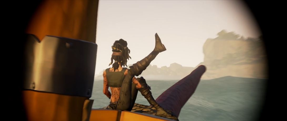 Theme : debonair
Don't mind the leg in the air 😂🌅
<a href="/SeaOfThieves/">Sea of Thieves</a> 
#StyleOfThieves #SeaOfThieves