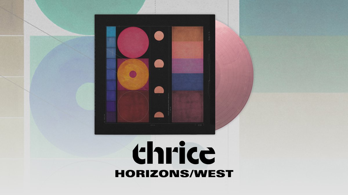 Revolvermag's tweet image. 🧭 We've teamed with THRICE for an exclusive vinyl variant of their new album, 'Horizons/West,' which completes the thematic arc begun with 2021's 'Horizons/East.'
Only 300 made — order yours! shorturl.at/qGuR5