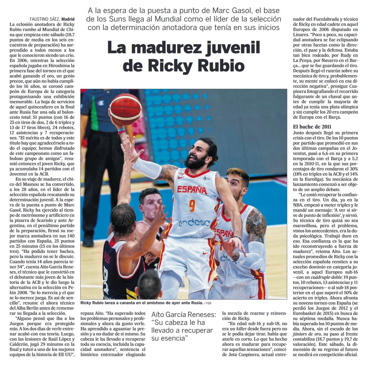 faust_saez's tweet image. En 2019, a tres días del inicio del Mundial de China, hablé con @AlejandroGar114 y @jotacuspi sobre 𝗥𝗶𝗰𝗸𝘆 𝗥𝘂𝗯𝗶𝗼 y me dejaron valiosas reflexiones sobre el viaje de madurez de un genio precoz que hoy ha anunciado su vuelta a casa
👉elpais.com/deportes/2019/…