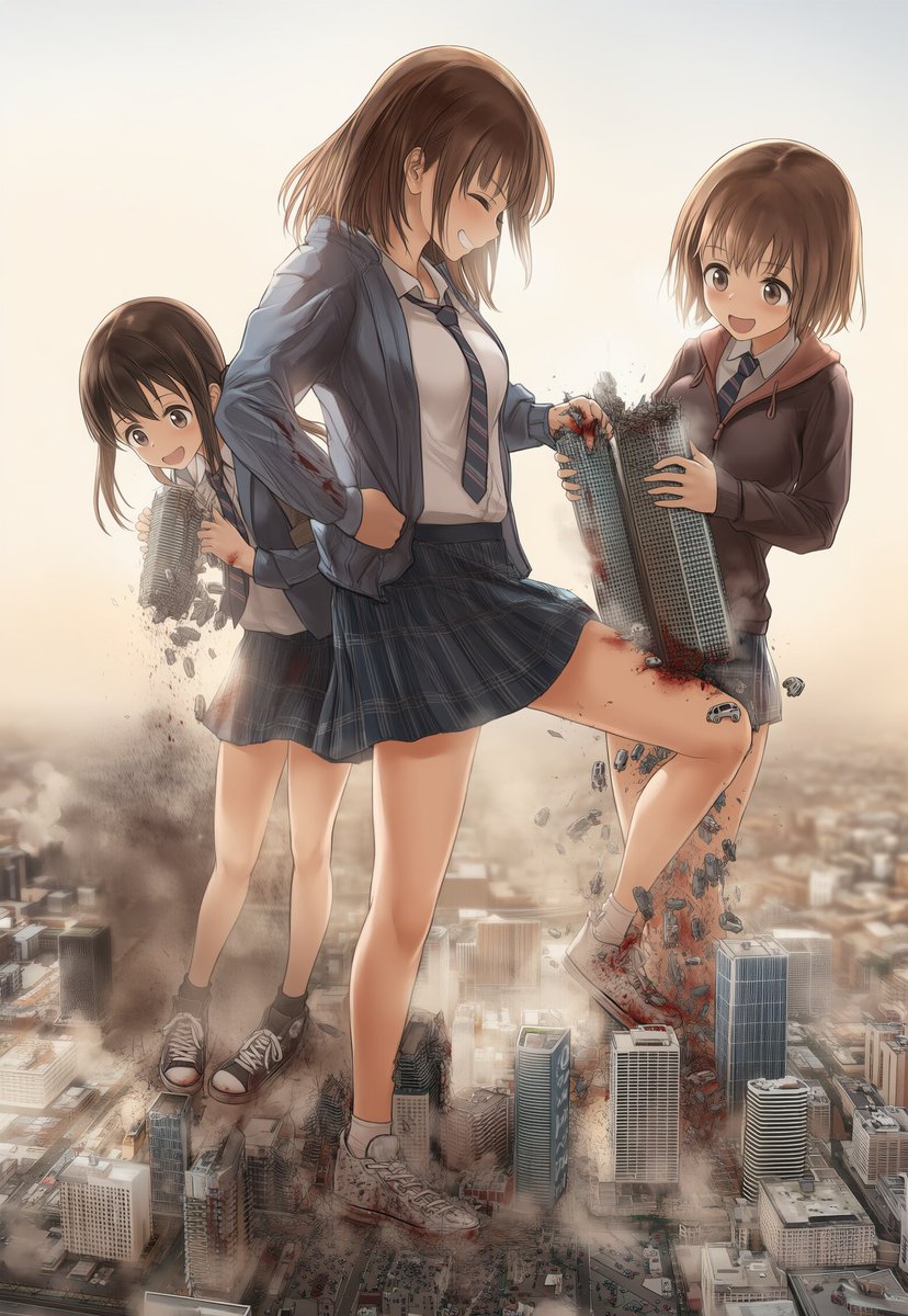 einmal18's tweet photo. #giantess #巨大娘 #GIARAMA2
ふふっ、今どきの女子高生の力を甘く見ないほうが良いわよ♡ https://t.co/4lPRT0Nqlg