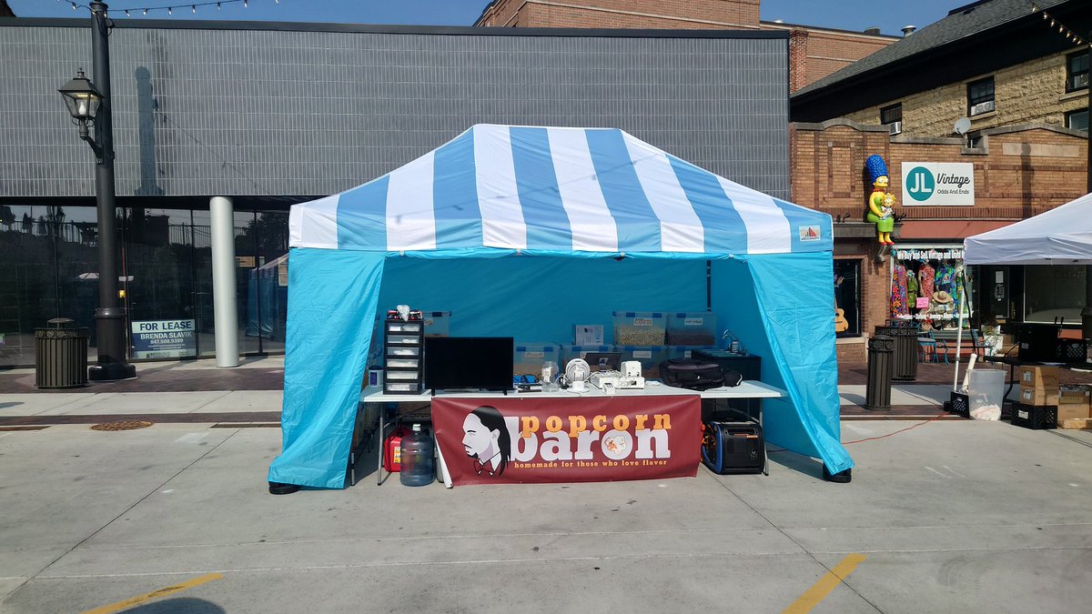 Good morning! We will be on the corner of park ave in downtown Lombard for the Chicago grit cycling tournament until 8pm,  right off the metra Lombard station for our train riders.   Come thru!