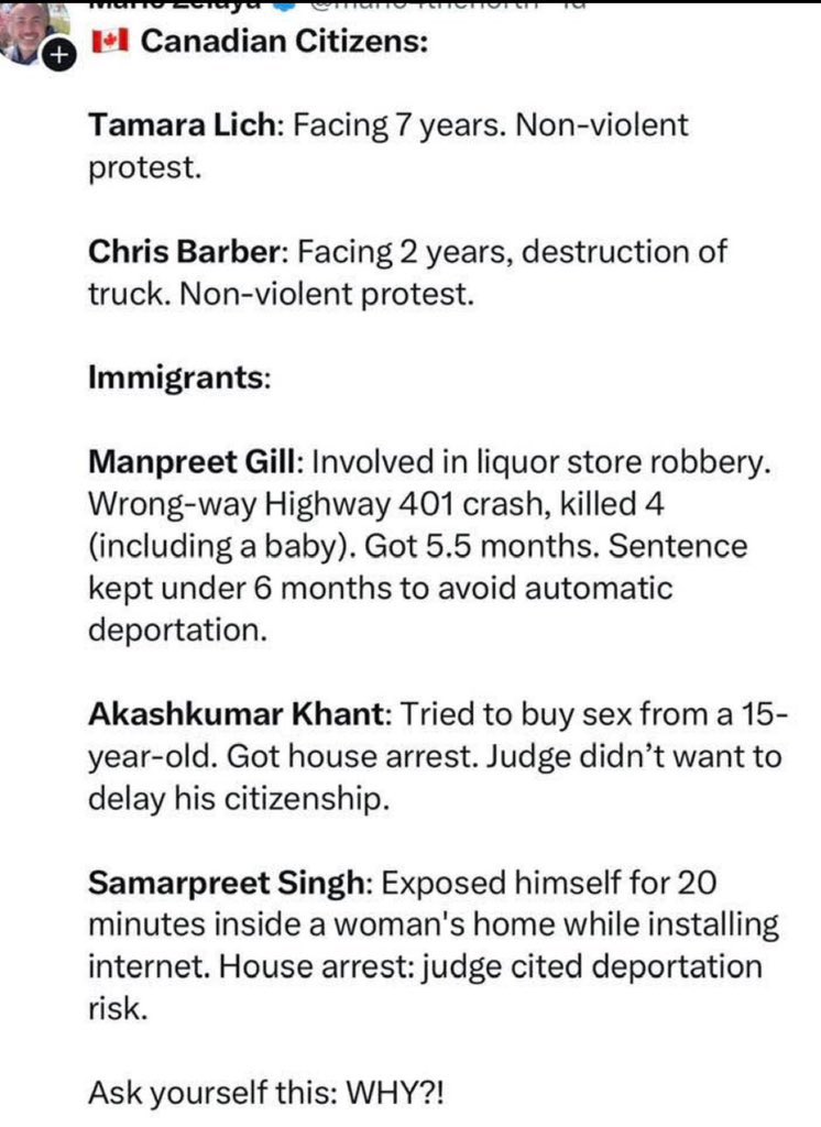I’m really sick of Canadians being the only people punished in Canada. 

They literally let anyone else commit any crime without penalty.