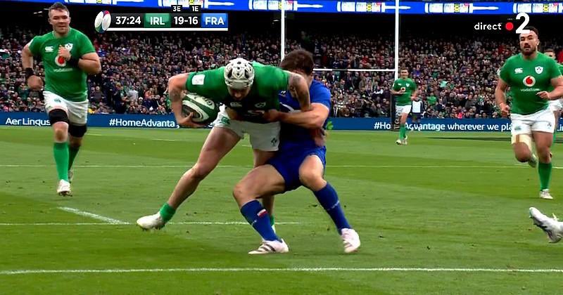 cheztontontlse's tweet image. Un Français qui met un Irlandais dans son cartable à 2 mètres d’une ligne. On va commencer à s’y habituer.

#TDF2025