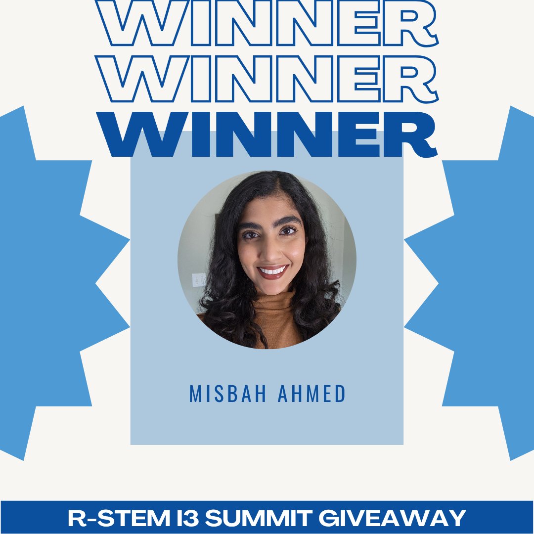 RiceU_STEM's tweet image. Congrats to Misbah Ahmed, one of our lucky winners from the i3 Summit promotional giveaway! 🎉 She’s taking home a $50 Amazon gift card—way to go, Misbah! #i3Summit #Giveaway #RSTEM #ImpactingFutures