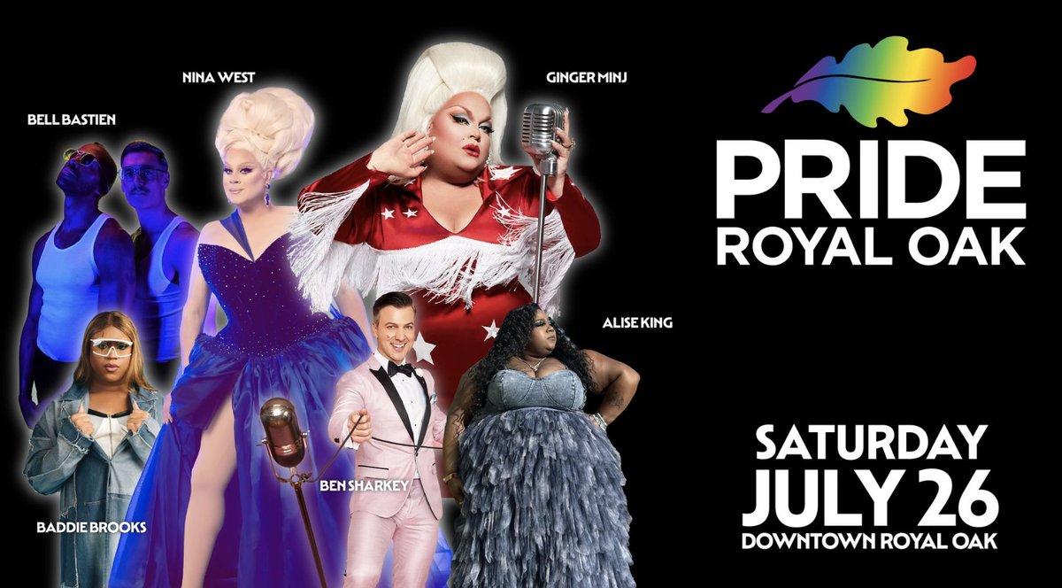 Five15royaloak's tweet image. Drag Royalty Descends on Royal Oak – Nina West &amp;amp; Ginger Minj Headline Pride Weekend! - mailchi.mp/five15/its-a-d…