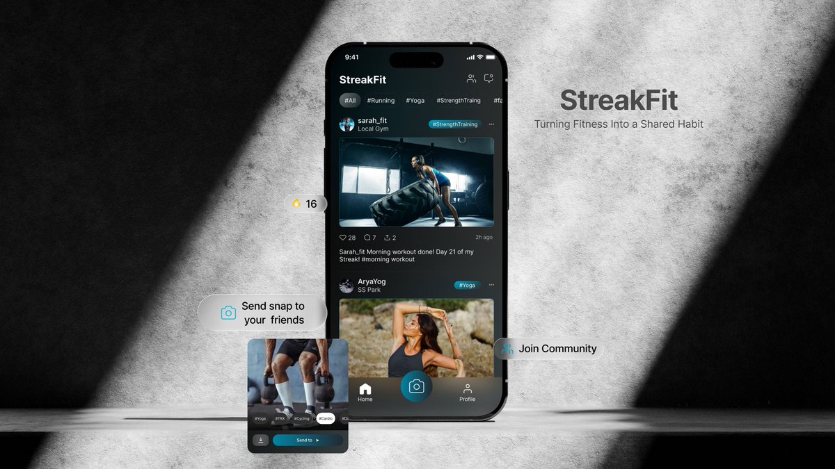 Shrushti Ahirrao (@shrushux) on Twitter photo What if Snapchat had a fitness-only version?
That idea led to StreakFit — a social app to help people stay consistent, motivated, and on streak.
Built as part of <a href="/10kdesigners/">10kdesigners</a>
Case study's live 👇
behance.net/gallery/230914… What if Snapchat had a fitness-only version?
That idea led to StreakFit — a social app to help people stay consistent, motivated, and on streak.
Built as part of <a href="/10kdesigners/">10kdesigners</a>
Case study's live 👇
behance.net/gallery/230914…