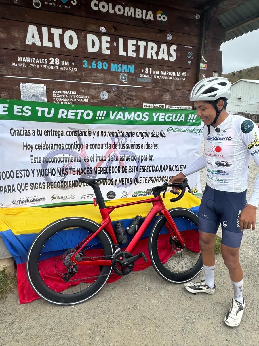 valenciamontoy2's tweet image. Impresionante e indiscutible récord el de el #ciclistaGirardotano "Yegua", el cuál subió cinco veces, así como lo oyen, cinco veces al #AltoDeLasLetras, ida y vuelta y sin parar. Cómo les parece umm... 🎧🎧🎧🎧🎤🚴🚴🚴👏👏👏👏🤗🤗
@andrealzateg
#VamosGirardota
@Alternativa985