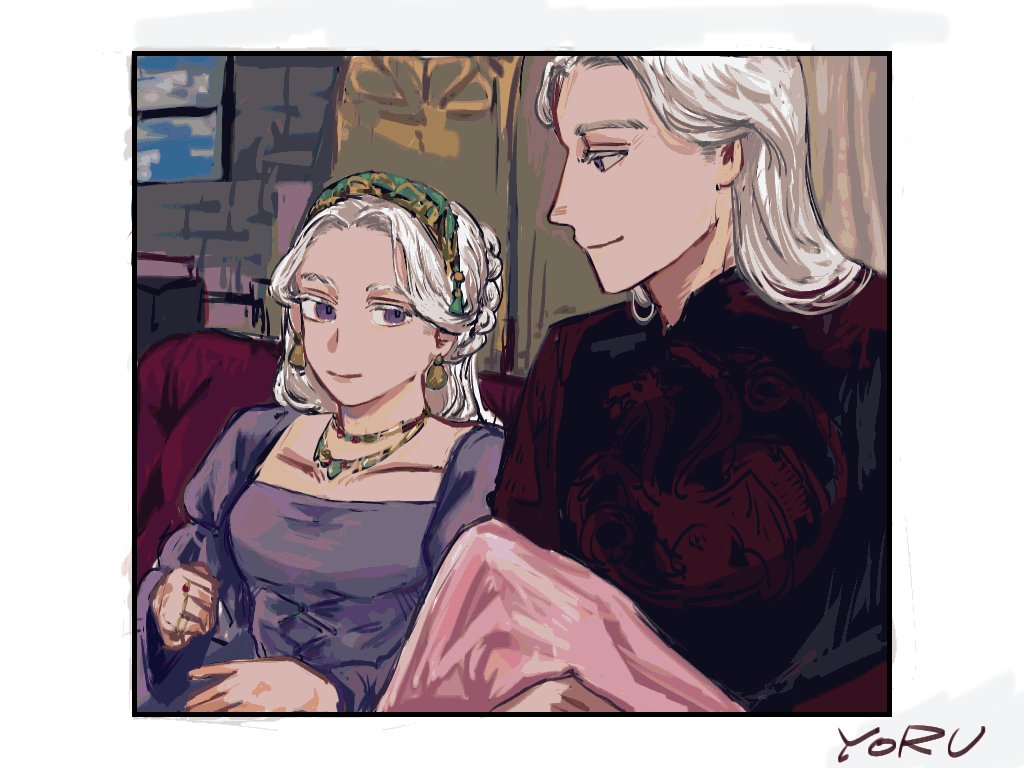yokei_naosewifi's tweet image. #Daemyraweek25 #daemyra Day 1⁚Book vs Show
I like the part in the book where he gives her the jade tiara:-)