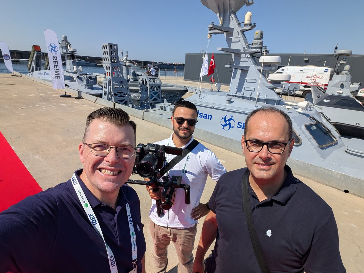 xaviervav's tweet image. Day 1 at #IDEF2025 🇹🇷
We spent the morning at Istanbul marina where 4 USVs are on display.
- Marlin ASW
- Marlin ASuW
- Ulaq port security
- Sancar MCM
@navalnewscom video with insights by @TayfunOzberk and yours truly coming out tomorrow 👍