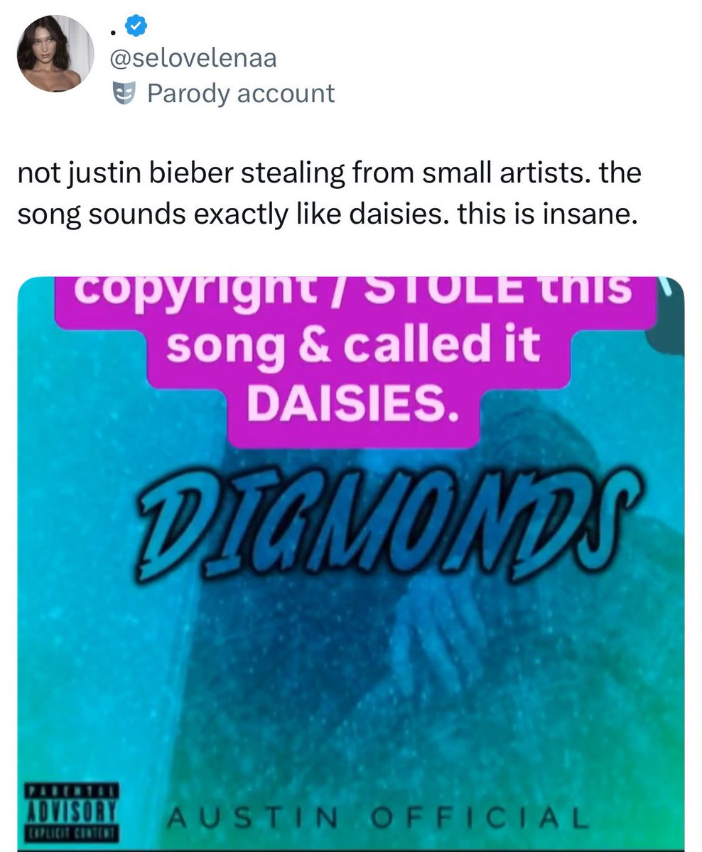JBieberCharts's tweet photo. We were recently made aware —thanks to one of Justin’s most dedicated supporters (@selovelenaa) — of “Austin Official”,  an individual who has allegedly stolen and uploaded @justinbieber’s unreleased leaked songs and instrumentals to their YouTube channel for personal gain.

For instance, this person illegally uploaded the leaked version of “DAISIES” to the platform without providing any proper credit or authorization.

We respectfully urge @defjam and @UMG to address this matter promptly and take appropriate action.