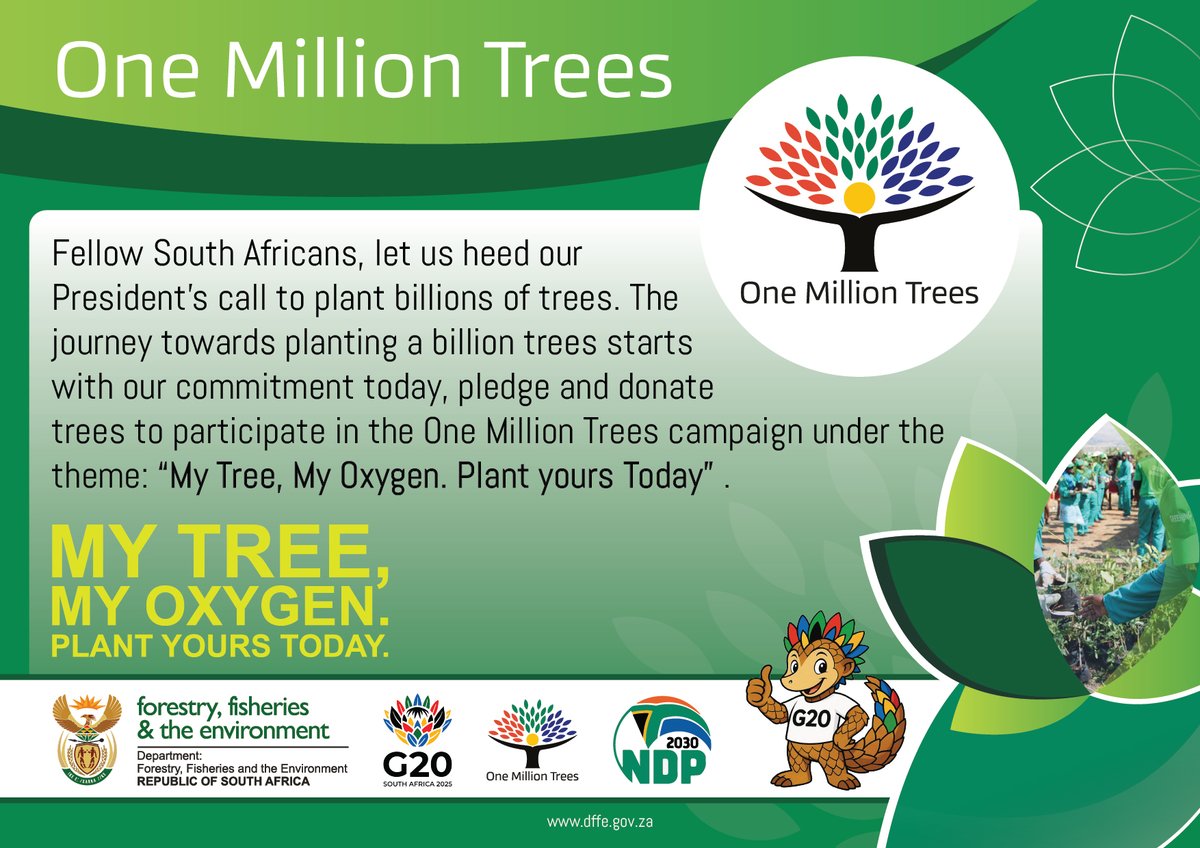 GovernmentZA's tweet image. 🌳 Did you know?
Cutting or damaging a protected tree without permission is a criminal offence in South Africa.
#GovZAUpdates #OneMillionTrees #TreesForTheFuture #MyTreeMyOxygen