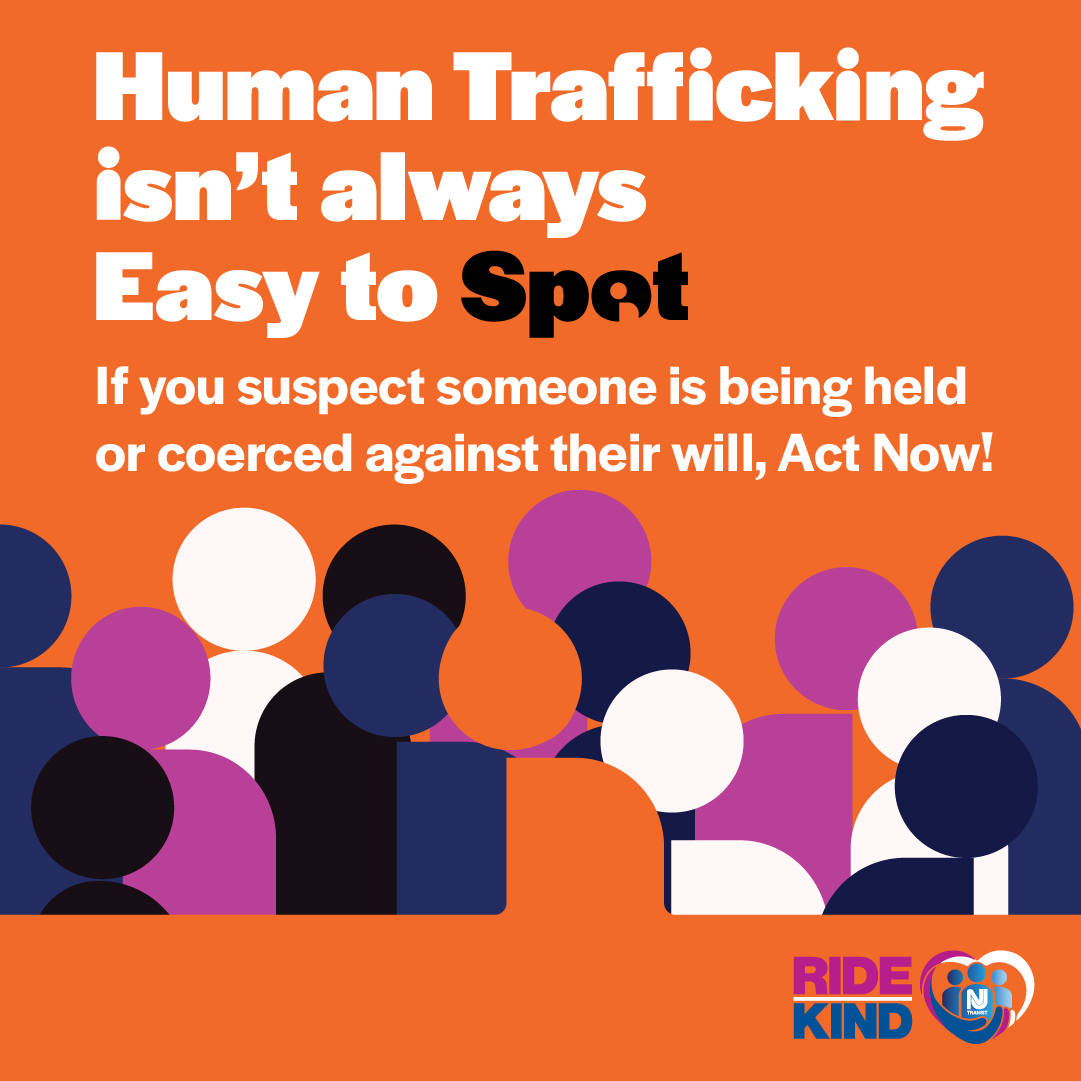 NJTRANSIT_HBLR's tweet image. Awareness is the first step toward making a difference, visit njtransit.com/endtrafficking to learn more.