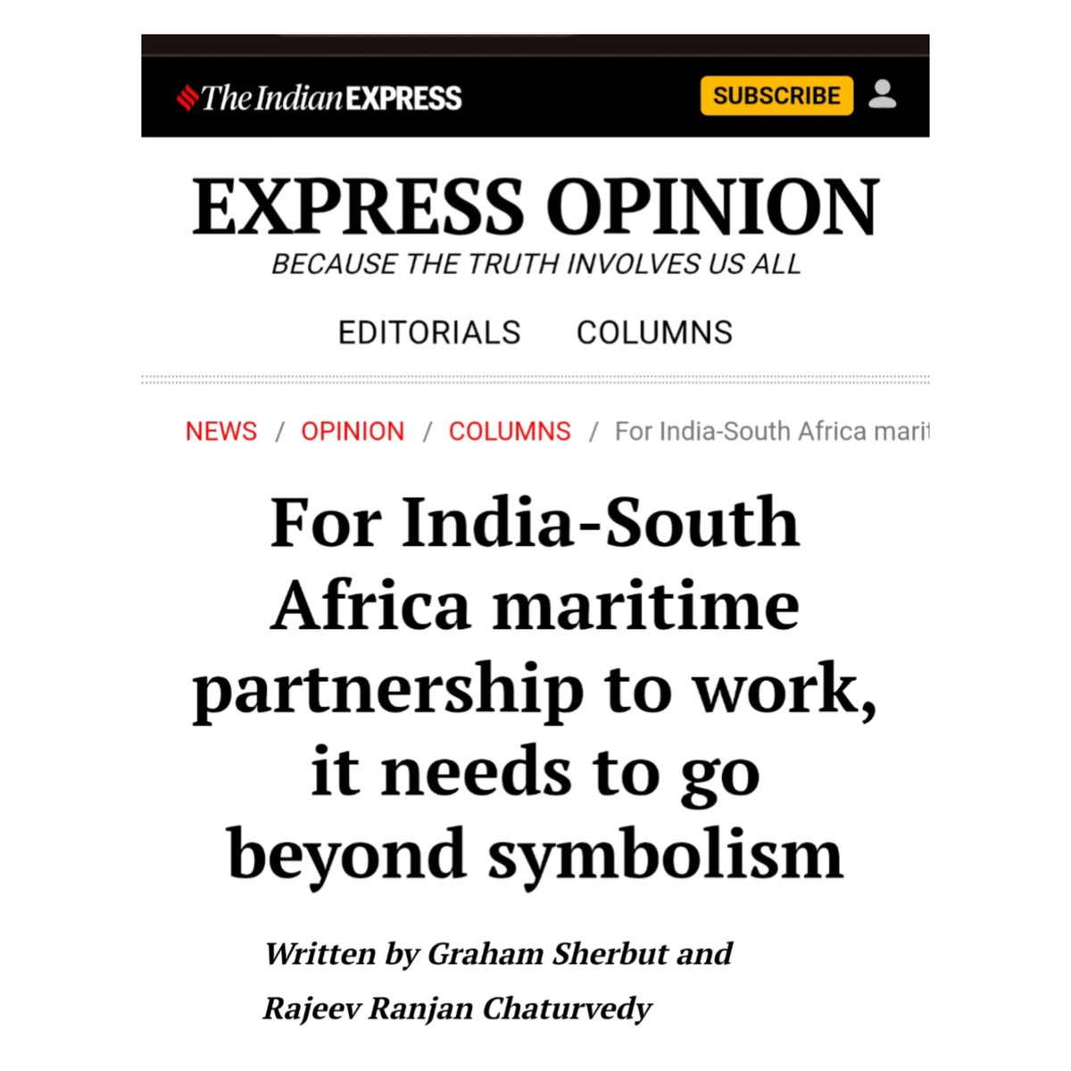nalanda_univ's tweet image. NU&apos;s Associate Professor &amp;amp; Head, School of International Relations and Peace Studies Dr. @rrchaturvedy co-writes for @IndianExpress along with Graham Sherbut!

Read full article here;
indianexpress.com/article/opinio…

@MEAIndia
@APanagariya
@Sachin_Chat