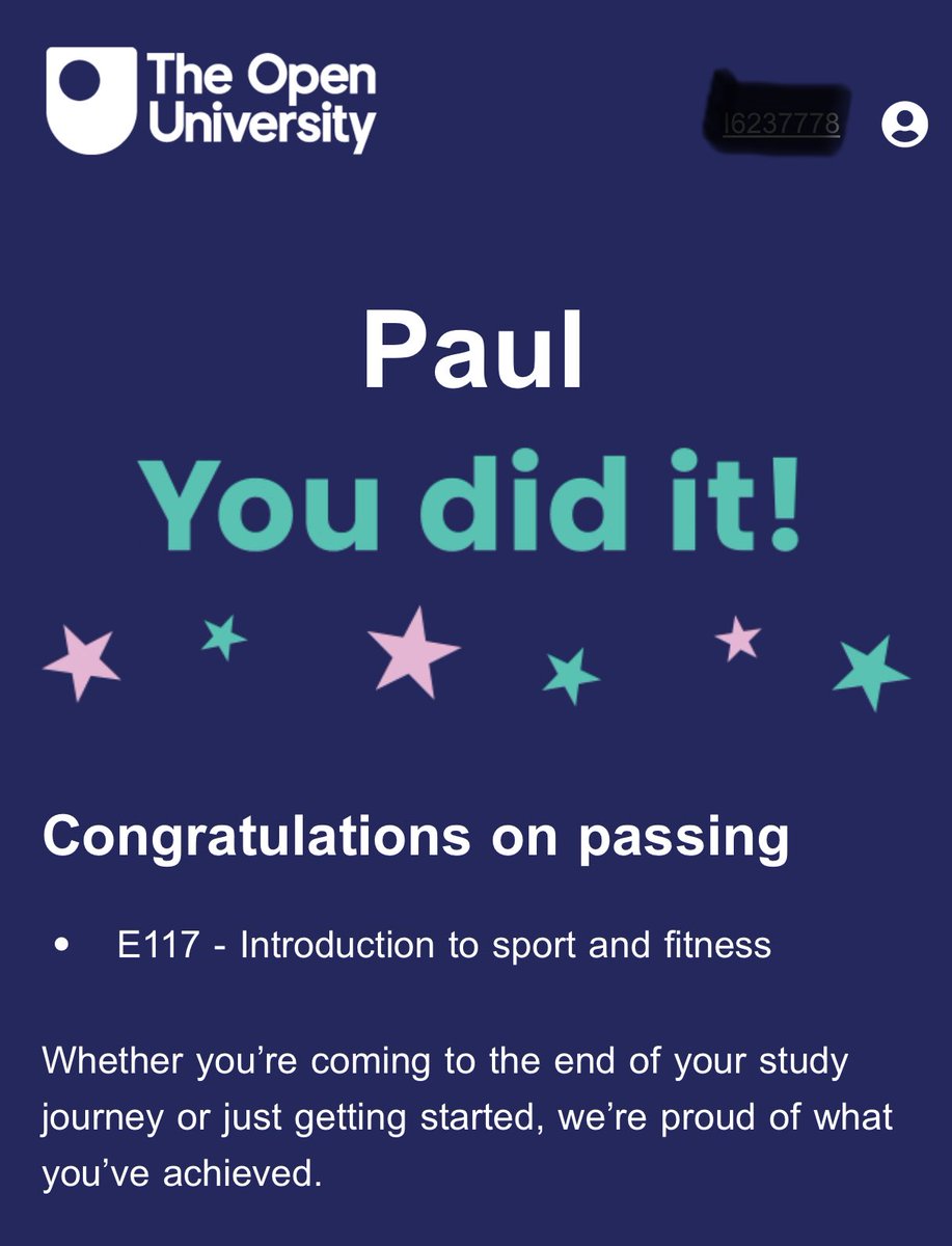 71PaulS's tweet image. That’s a wrap for my first year.. well done to me 👏🏼 (BSc Sports, Fitness &amp;amp; Coaching)..
@OpenUniversity