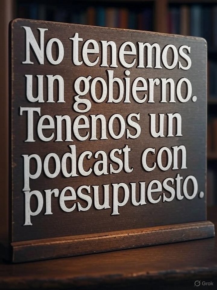 AlvaroAzofeifa's tweet photo. “No tenemos un gobierno. Tenemos un podcast con presupuesto.” #Populismo https://t.co/csrMYtTmEr