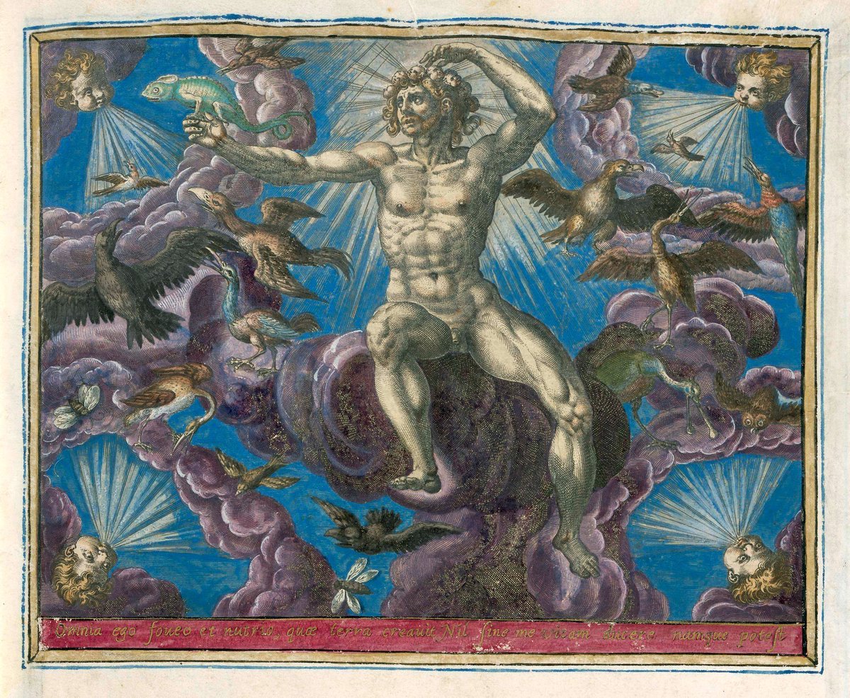 StephenGeoRae's tweet image. Adriaen Collaert's engravings of 1583 depict personifications of Aristotle鈥檚 classical elements:
Air - birds, insects and angels
Fire - phoenix and salamander
Earth - life and death; land creatures
Water - bounty of the mighty sea
