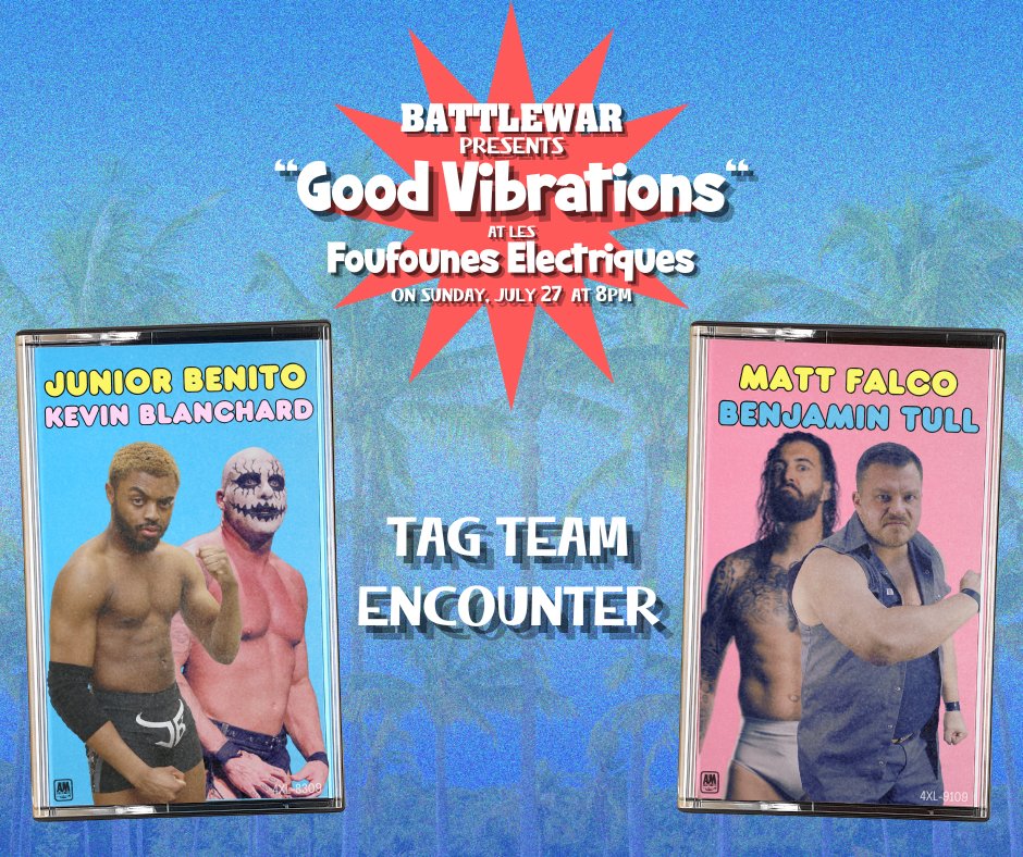 TheBATTLEWAR's tweet image. Apparently, Matt Falco is blaming @JuniorBenit0 for his suspension in June.
Let's settle it in the ring.
Falco will join forces with @benjamintull, who's looking to rebound from a loss at the hands of Kevin Blanchard, who is set to team with Benito on Sunday at @LesFoufs!