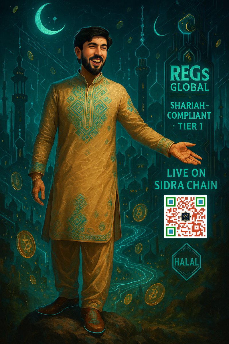 AsifAnsari83683's tweet photo. Empowering ethical finance:REGS Global—Shariah-compliant Tier 1 crypto, now live on Sidra Chain. HALAL-certified.
Join REGs Now

https://t.co/SRTj3FWMhs

#GLNsGlobal #SidraFamily
#ShariahCompliant #HalalCrypto #IslamicFinance #SidraChain #REGSGlobal #CryptoEthics #BlockchainHalal https://t.co/vgal2Xplm2
