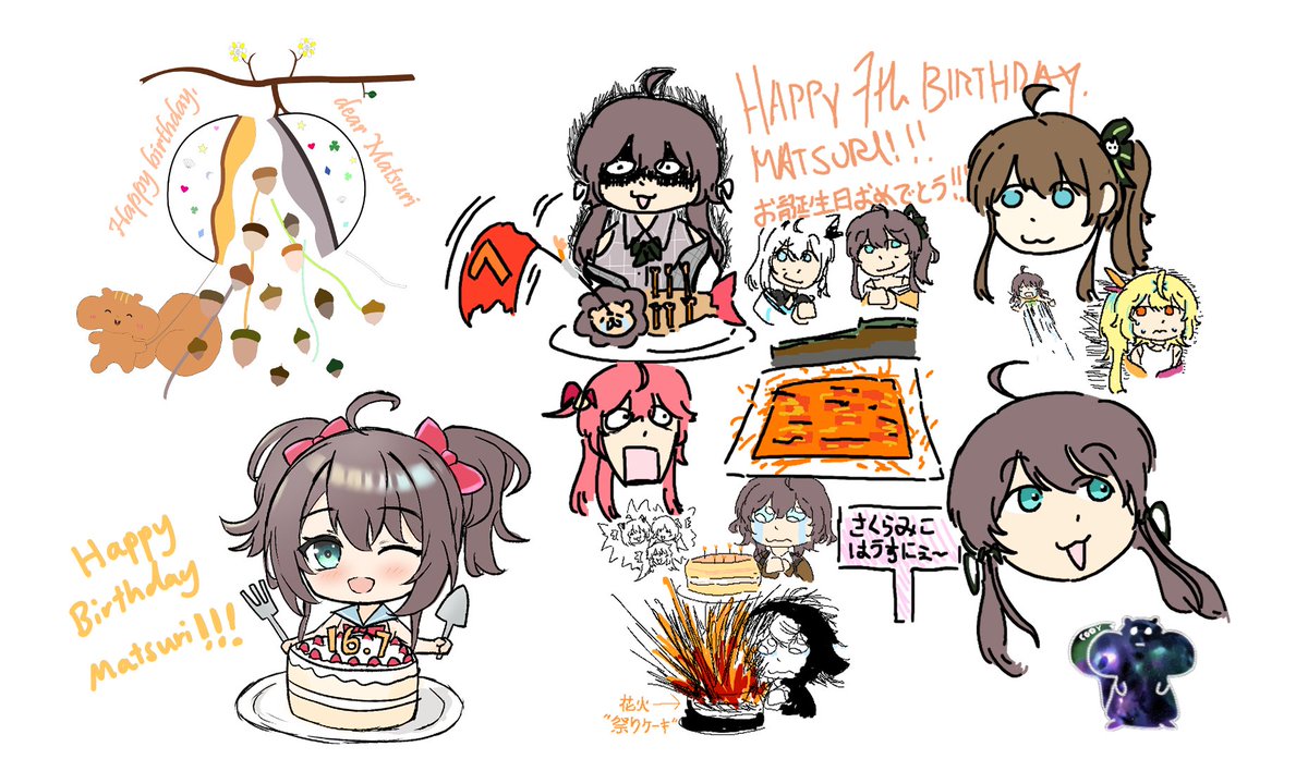 まつりちゃん、お誕生日おめでとうございます！
海外のまつりす一同は心からあなたを応援しています。いつもありがとう、大好きです！
Happy Birthday to our beloved Seiso Idol, Matsuri-chan! 🏮🎂

#祭絵 #夏色まつり生誕祭2025