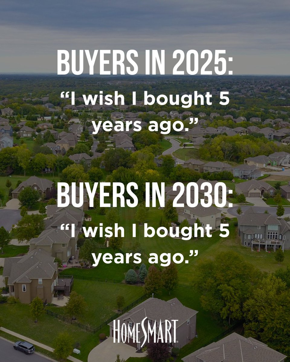 “I wish I bought 5 years ago.” —Every homebuyer in 2025.

If you're waiting for the perfect time to buy a home, you might be looking back five years from now with the same regret.

📲 Connect with a #HomeSmart agent at bit.ly/3Gov22r to explore your options!

#RealEstate