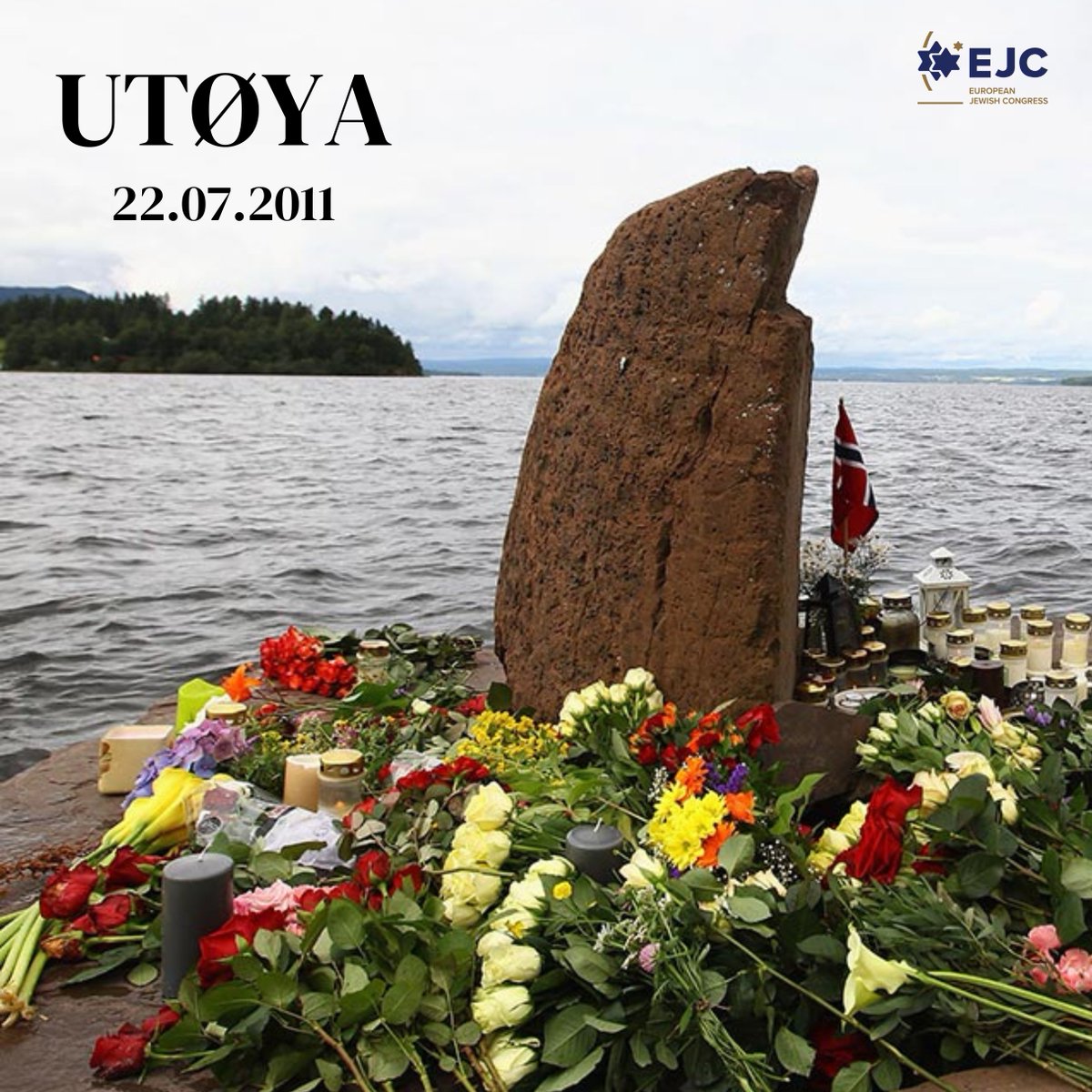 eurojewcong's tweet image. Today, our thoughts are with those who lost their lives in the horrific terrorist attacks in Oslo and on the island of Utøya 14 years ago.
We honour the victims and reaffirm our commitment to fight racism, intolerance and hatred in all their forms.