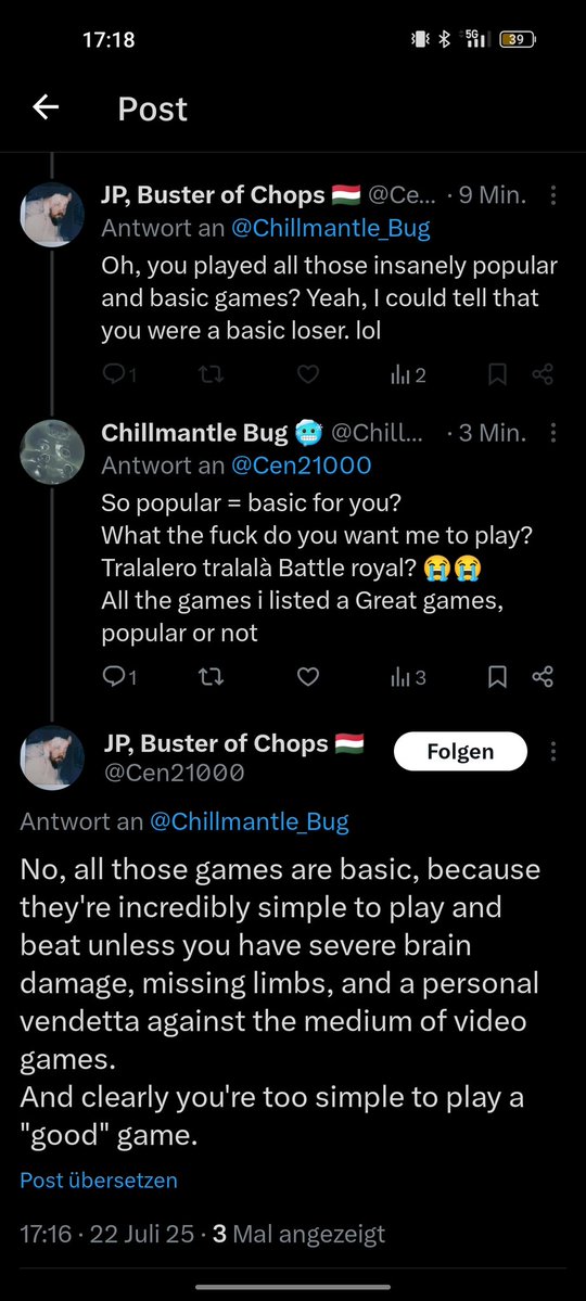 Chillmantle_Bug's tweet image. NO WHY HE'D BLOCK ME 😭😭
I really wanted to know what kind of games he considered good man 😔