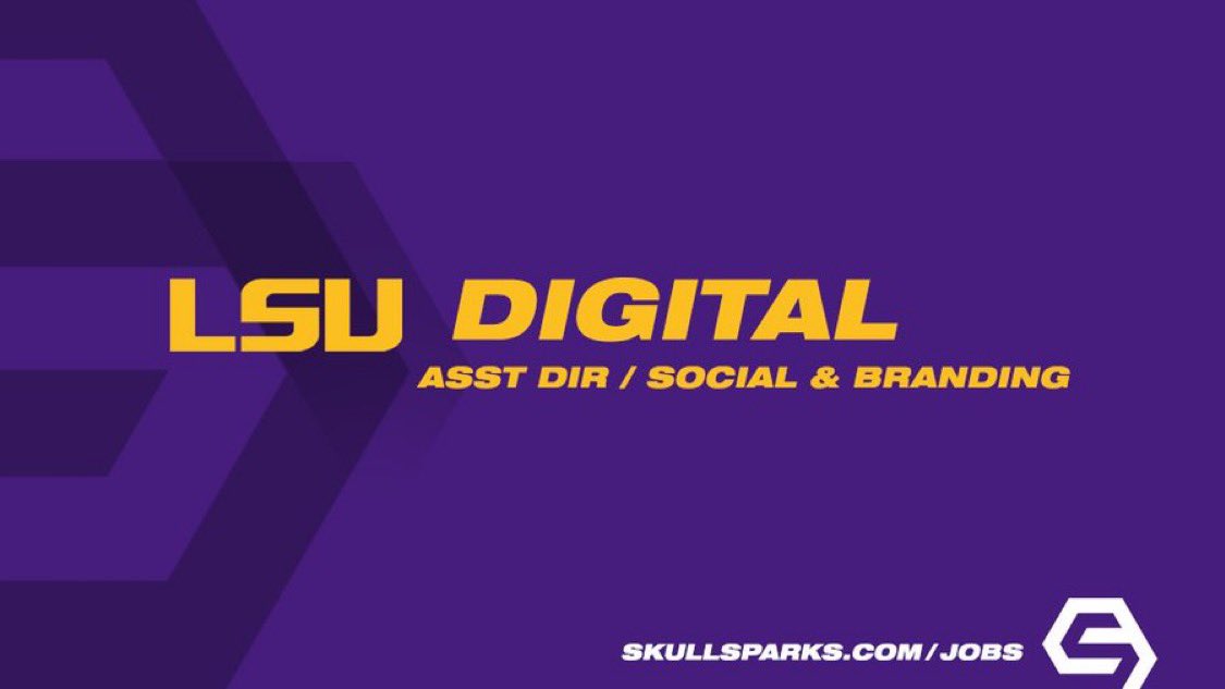 SkullSparks's tweet image. Opportunity with @LSUsports
Asst Director / Social Media & Branding
Baton Rouge, Louisiana
tinyurl.com/3xn6hd2w
SkullSparks.com/jobs/