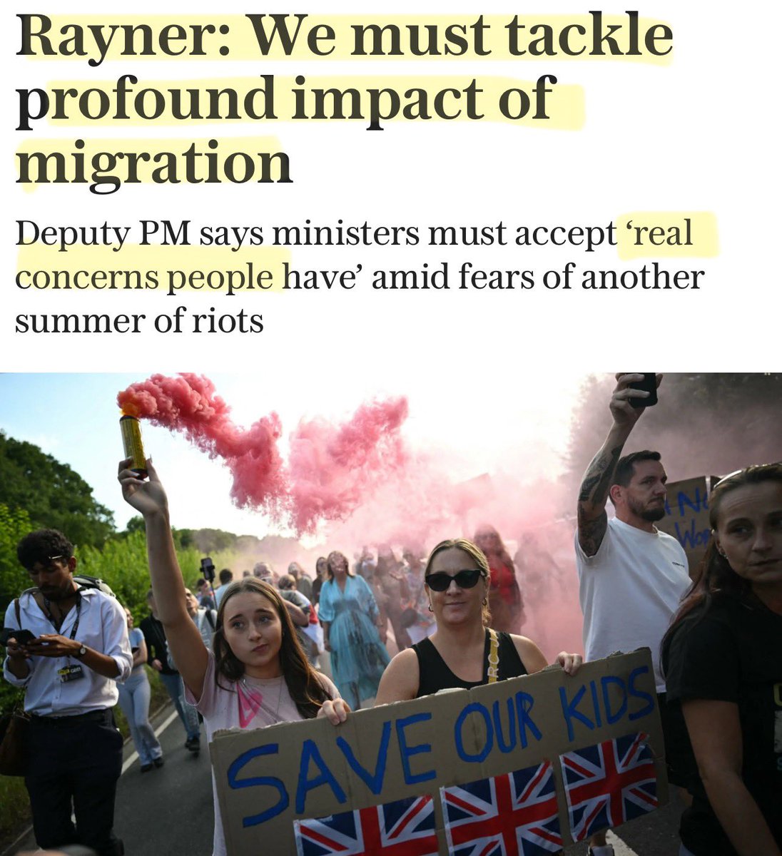 Artemisfornow's tweet image. GASLIGHTING - Angela Rayner pretends to be concerned about mass migration …
even though ONS figures state the UK population will grow by another 5 MILLION in the next 7 years.
It isn’t coming from births … it’s ALL mass migration!
Shh … Labour don’t want to address that.