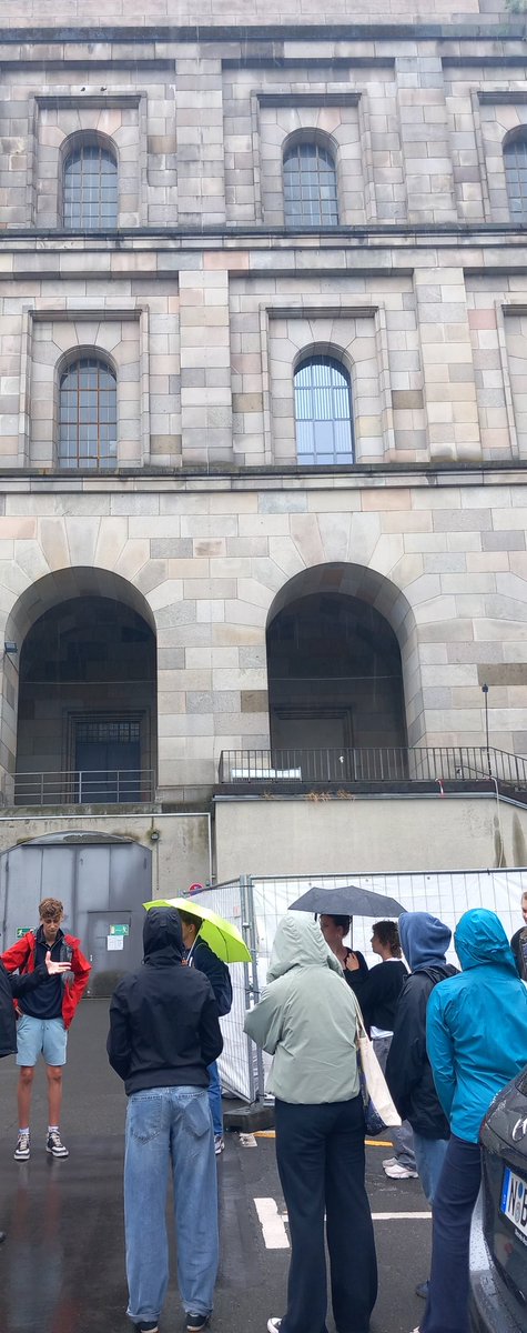 #GPCNuremberg pupils spent a very wet Monday visiting the Reichsparteitagsgelände in Nürnberg. Despite the rain, the pupils learned a lot about the history of the area and had a chance to visit the Dokumentationszentrum to learn more about this chapter in Nürnberg's history.