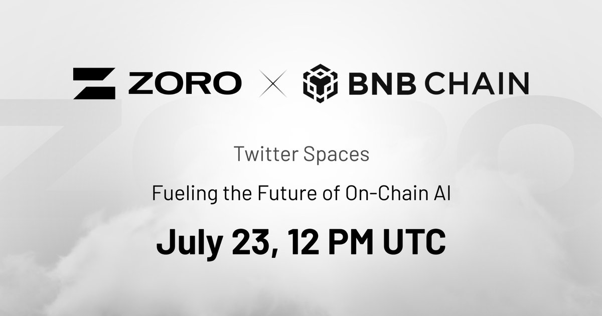 CryptoFi090's tweet image. ๐ Going Live Tomorrow! ๐ Join @zoro on X Spaces with @BNBCHAIN! ๐ฑ
๐ฐ๏ธ When: July 23, 12 PM UTC โฐ
๐ Topic: โZORO x BNB: Fueling the Future of On-Chain AIโ ๐ค
๐ Discussion: Infrastructure, tokenized intelligence, and the future of AI on BNB Chain! ๐
Join the conversation!โฆ