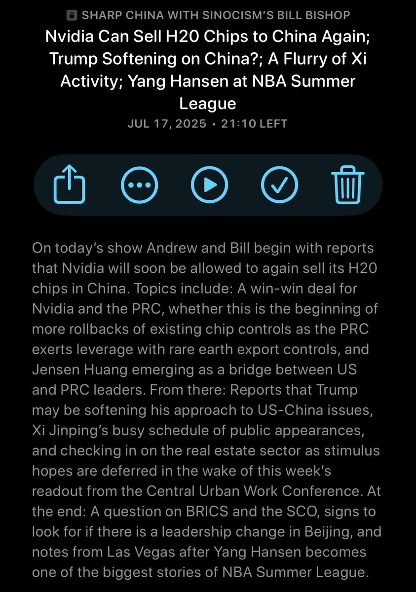Engineer Investor (@egr_investor) on Twitter photo While we’re on the topic, <a href="/sharpchinapod/">Sharp China</a> with <a href="/niubi/">Bill Bishop</a> and <a href="/andrewsharp/">Andrew Sharp</a> is my favorite source for well-sourced, level-headed China news. It’s part of the <a href="/stratechery/">Stratechery</a> bundle (paid). No profit motive, just a longtime fan of Bill Bishop’s work. His analysis is consistently top-notch. While we’re on the topic, <a href="/sharpchinapod/">Sharp China</a> with <a href="/niubi/">Bill Bishop</a> and <a href="/andrewsharp/">Andrew Sharp</a> is my favorite source for well-sourced, level-headed China news. It’s part of the <a href="/stratechery/">Stratechery</a> bundle (paid). No profit motive, just a longtime fan of Bill Bishop’s work. His analysis is consistently top-notch.