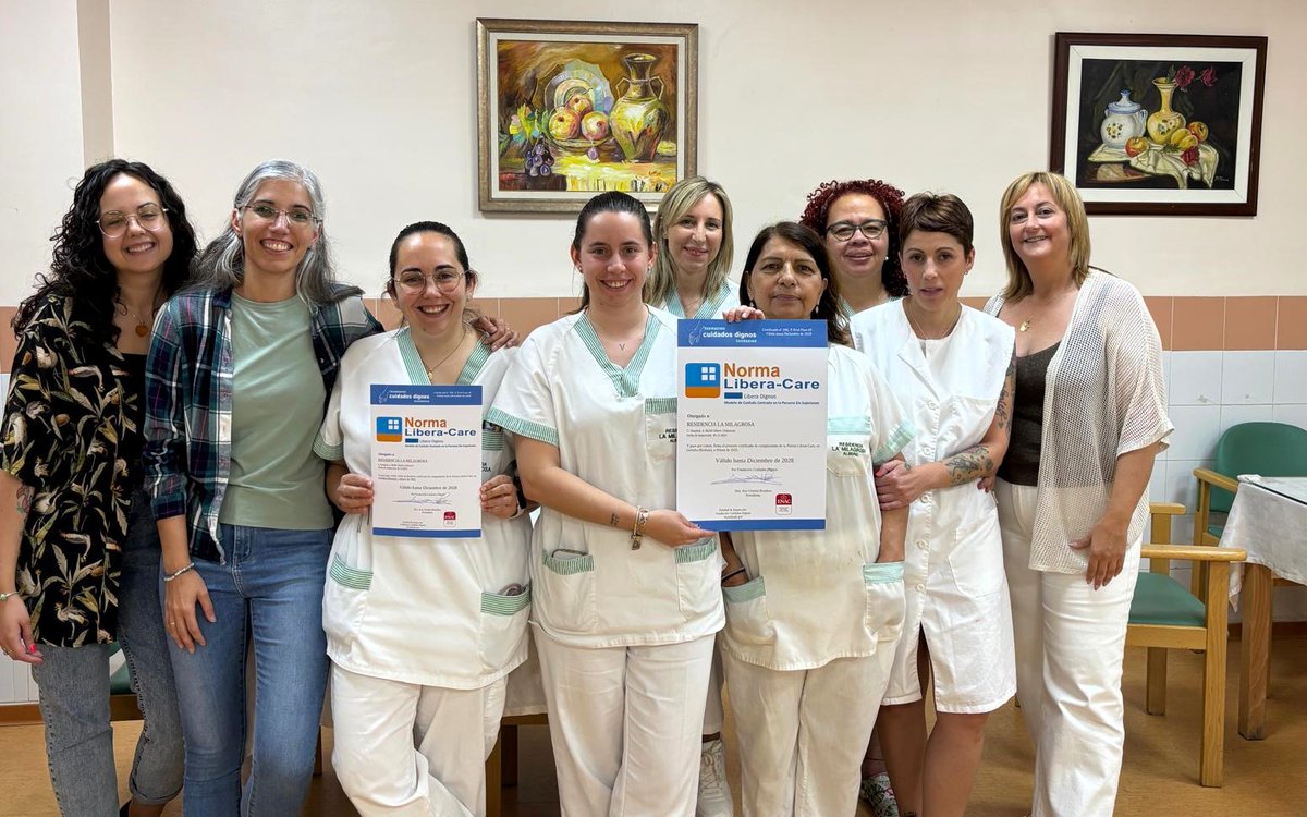 La Residencia La Milagrosa (Alberic, Valencia) supera la Fase III – 3.ª evaluación de la certificación Libera Dignos, del Modelo de Cuidado Centrado en la Persona sin Sujeciones, Norma Libera-Care.
¡Un compromiso firme con el cuidado digno!
#cuidadosdignos #sinsujeciones