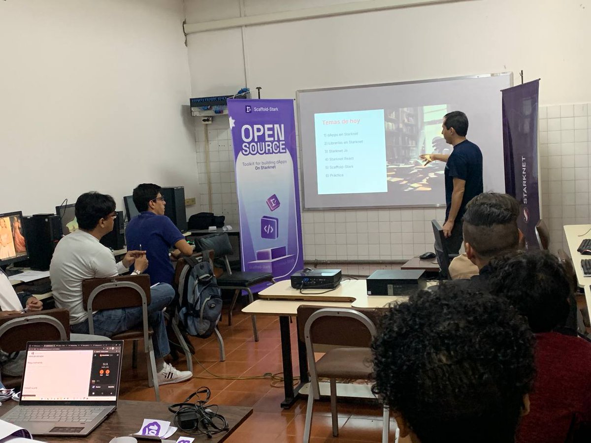 Orlando (@sinsotec) on Twitter photo Segundo encuentro, el taller presencial de <a href="/ScaffoldStark/">Speedrun & Scaffold Stark</a> y <a href="/Starknet/">Starknet πΊπ±</a> el 11 febrero Maracay Universidad PolitΓ©cnica Territorial del Estado Aragua "Federico Brito Figueroa" junto a <a href="/ETHAragua/">ETH Aragua</a> Segundo encuentro, el taller presencial de <a href="/ScaffoldStark/">Speedrun & Scaffold Stark</a> y <a href="/Starknet/">Starknet πΊπ±</a> el 11 febrero Maracay Universidad PolitΓ©cnica Territorial del Estado Aragua "Federico Brito Figueroa" junto a <a href="/ETHAragua/">ETH Aragua</a>