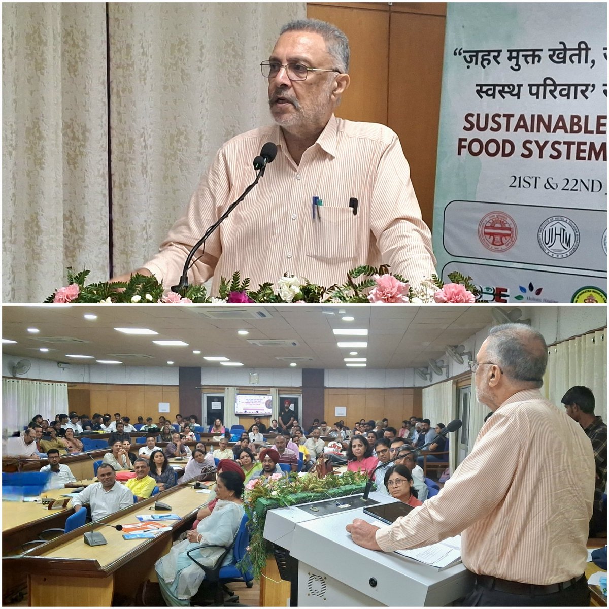AAPbalbir's tweet photo. “Toxic Free Farming, Toxic Free Food – Healthy Body, Healthy Society” 

🔸️Bhagwant Mann led Punjab government is continuously promoting organic farming to provide a clean environment and good food to the 3 crore people of state.
🔹️During "Sustainable & Holistic Food Systems Dialogue" program organized by the Kheti Virasat Mission and supporting organizations at Panjab University, Chandigarh, shared views with farmers practicing organic farming and supporters who educate people about organic farming.
🔸️Let's move towards millets and organic farming together, so that our soil, air and future are forever protected.

@AAPPunjab @ArvindKejriwal @BhagwantMann @msisodia @khetivirasatmis