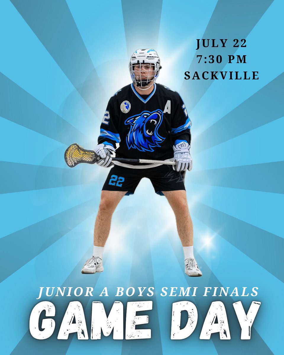 🚨SEMI FINALS GAME DAY🚨

@wolvesjralax open their best-of-5 semifinals series TONIGHT, 7:30 PM, SACKVILLE ARENA🔥🔥